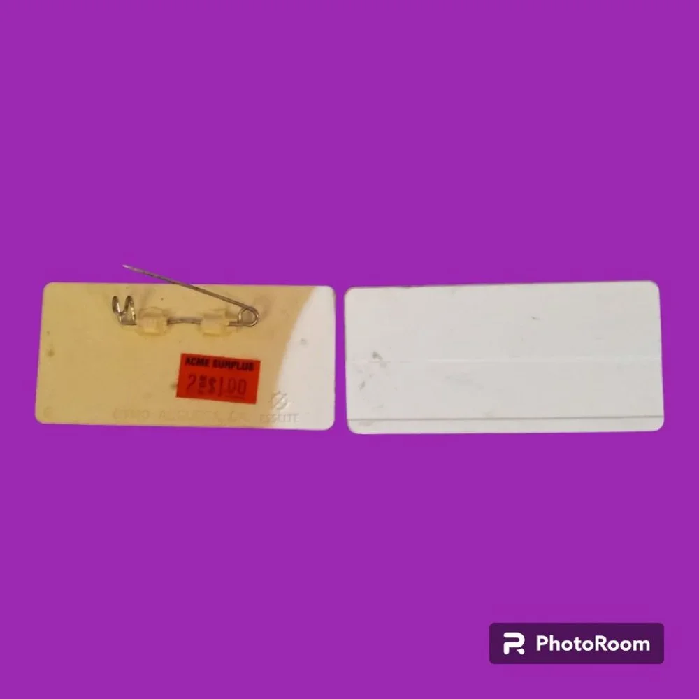 NEW OLD STOCK - VTG DYMO Plastic Name Tags - Reusable Lot of 10